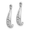 14k White Gold Diamond Ear Jacket Jackets For Studs