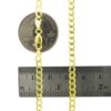 Nuragold 14k Yellow Gold 4mm Solid Chain Bracelet or Anklet