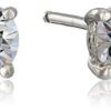 Platinum Plated Sterling Silver Stud Earrings set