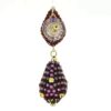 Ball Drop Earrings Swarovski and Rubellite Beaded