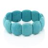 Gem Stone King 7.5 Inch Simulated Turquoise Howlite Bracelet