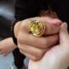 Elegant 18k Gold Plated Flower Statement Ring – Versatile Luxury for Every Occasion 💍