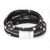 TASBERN Women Leather Wrap Bracelet in Goldplated