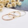 IFUAQZ 3pcs 1mm Stainless Steel Plain Stacking Midi Rings