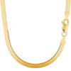 14k Yellow Solid Gold Herringbone Chain Necklace