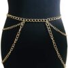 Metal Hoop Link Waist Chain Belt Waistbands Tassel Belly Bikini