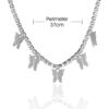 Necklace Rhinestones Butterfly Choker Necklaces Chain