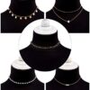 BBTO 9 Pieces Gold Layering Chain Choker Necklace