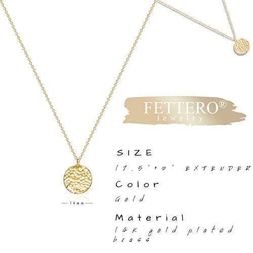 Fettero Pendant Necklace for Women Dainty Handmade
