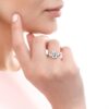 Eternal Elegance: Rhodium-Plated CZ 3-Stone Anniversary Ring ?✨