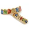 14k Gold Rainbow Hip Hop Joker Diamond Top & Bottom Teeth