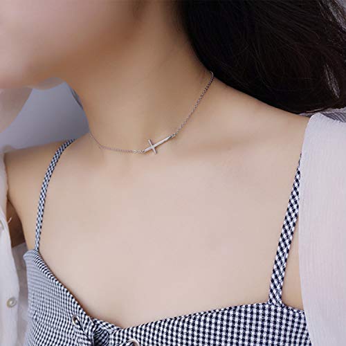 XOYOYZU Tiny Cross Pendant Necklace for Women