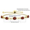 Gem Stone King Red Garnet and Lab Grown Diamond 18K