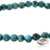 Satya Jewelry Classics Turquoise Om Inner Peace Stretch Bracelet