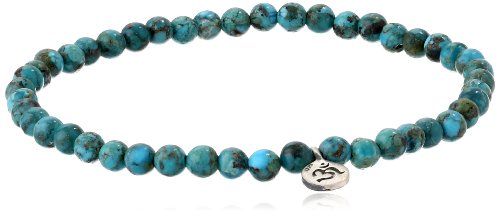 Satya Jewelry Classics Turquoise Om Inner Peace Stretch Bracelet