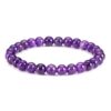Amethyst Gemstone Beaded Stretch Bracelet 6mm Round Beads