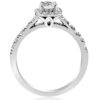 1ct Cushion Halo Diamond Engagement Ring