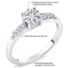 925 Sterling Silver Created Moissanite by Charles & Colvard