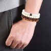 Women Handmade Jewelry String Beads Leather Wristbands