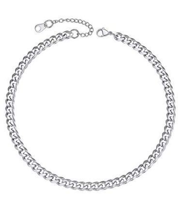 6mm Choker Curb Chain Length Stainless Steel