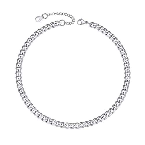 6mm Choker Curb Chain Length Stainless Steel