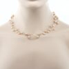 Gem Stone Pink Cultured Freshwater Pearl Necklace Earrings Set