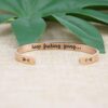 Joycuff Rose Gold Bangle Inspirational Bracelets Fight Cancer Gifts