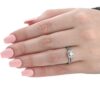 5/8 Carat Cushion Halo Diamond Engagement Wedding Ring Set