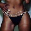 Butterfly Belly Waist Chain Rhinestones Body Chain Party