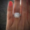 Princess Cut Square Simulation Diamond Ring Engagement
