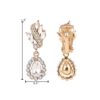 EleQueen Women's Austrian Crystal Art Deco Tear Drop Dangle Earrings - Elegant Gold-Tone Clip-Ons for Special Occasions and Daily Glam