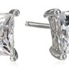 Eternal Brilliance: Platinum-Plated Swarovski Zirconia Stud Earrings