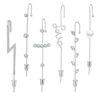 Unique Hypoallergenic Crawler Hook Earrings Silver