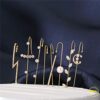 8PCS/Set Gold Ear Cuff Wrap Crawler Hook Earrings