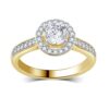 1.0 Carat Diamond, Prong Set 14kt Yellow Gold Diamond Engagement Ring
