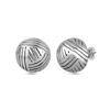 LeCalla Sterling Silver Jewelry Antique Pattern Stud Earring