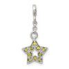 925 Sterling Silver Polished Green CZ Cubic Zirconia