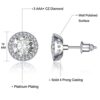 Stud Jewelry Cubic Zirconia Halo Earrings