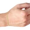 Nuragold 14k Yellow Gold 4mm Solid Chain Bracelet