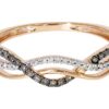 Twisted Half Eternity Anniversary Ring With Round Natural