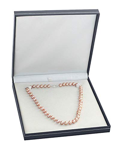 Radiant in Pink: 9-10mm AAA Pink Freshwater Pearl Necklace