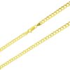 Nuragold 14k Yellow Gold 4mm Solid Chain Bracelet or Anklet