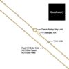 Kooljewelry 10k Yellow Gold 1 mm Singapore Chain Necklace