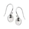 'Mini Crystal Disc' Drop Earrings with Crystals in Sterling Silver