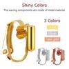 Transform Your Look with Ease: 18 Piece Clip-on Earrings Converter Set in Gold, Silver, and Rose for Non-Pierced Ears