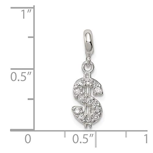 925 Sterling Silver Cubic Zirconia Enhancer Necklace