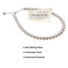Round White Freshwater Pearl Sterling Silver Ankle Bracelets