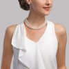 White Freshwater Cultured Pearl Necklace Silver 7-8mm