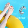 Sterling Silver 3 Row Simple Toe Ring, Hypoallergenic 925 Silver