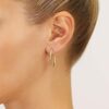 Hoop Earrings 14k Gold Hand Engraved Diamond-cut